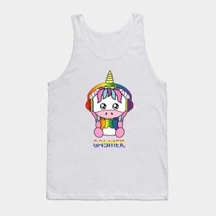 Gaymer, cute unicorn Tank Top